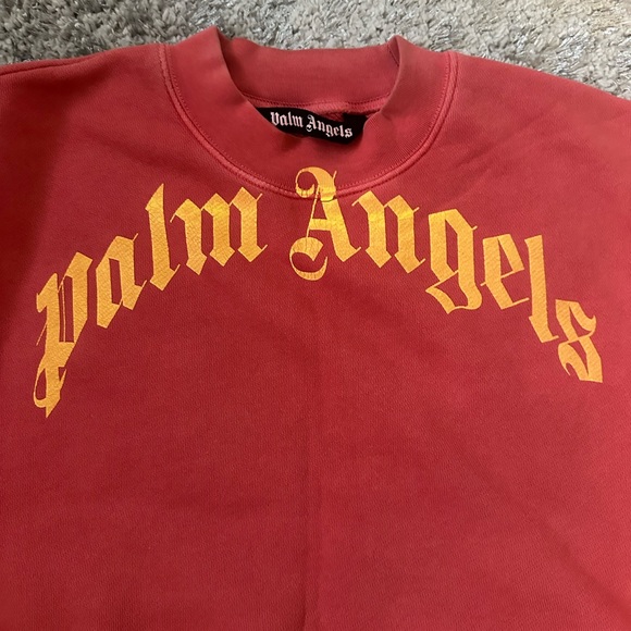 Palm Angels Red/Pink Yellow Crewneck Sweater - Picture 12 of 12